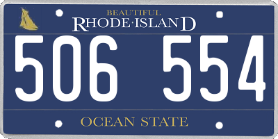 RI license plate 506554
