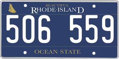 RI license plate 506559