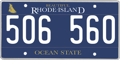 RI license plate 506560