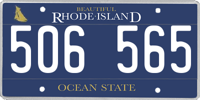 RI license plate 506565