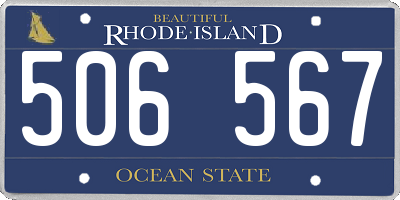 RI license plate 506567