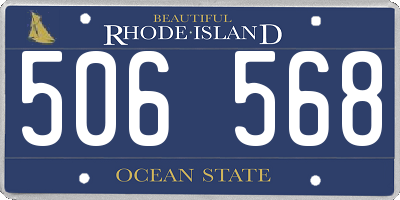 RI license plate 506568