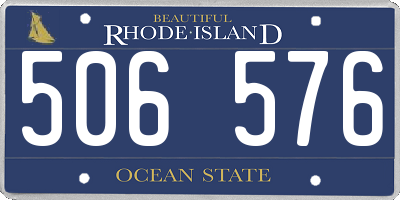 RI license plate 506576