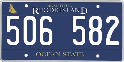 RI license plate 506582