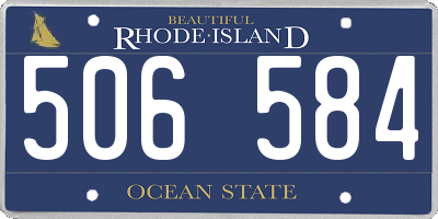 RI license plate 506584