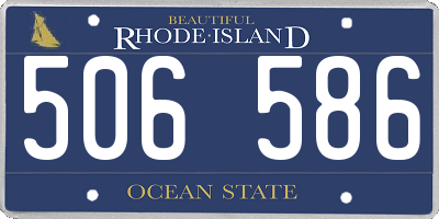RI license plate 506586