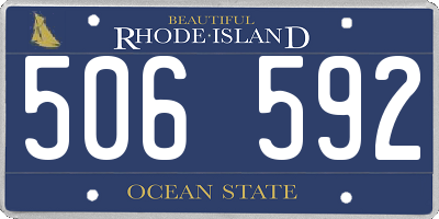 RI license plate 506592