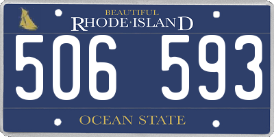 RI license plate 506593