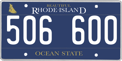 RI license plate 506600