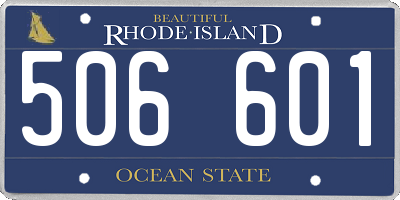 RI license plate 506601