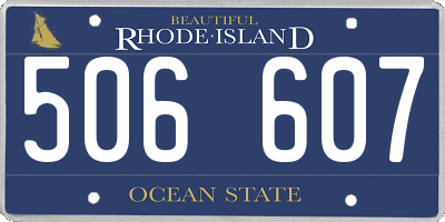 RI license plate 506607
