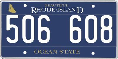 RI license plate 506608