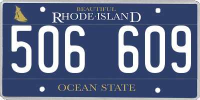 RI license plate 506609