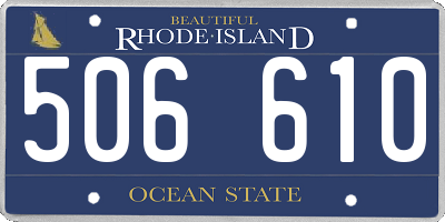 RI license plate 506610