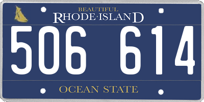 RI license plate 506614