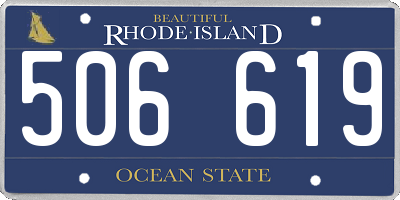 RI license plate 506619