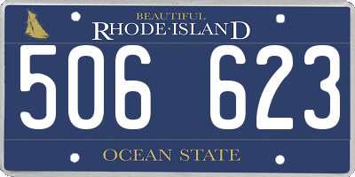 RI license plate 506623