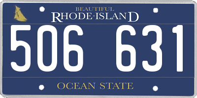 RI license plate 506631