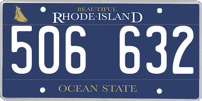 RI license plate 506632