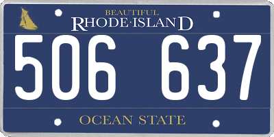 RI license plate 506637
