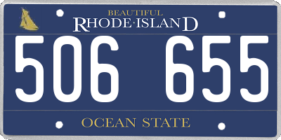 RI license plate 506655