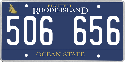 RI license plate 506656