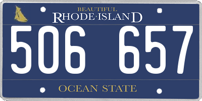 RI license plate 506657