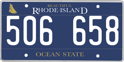 RI license plate 506658