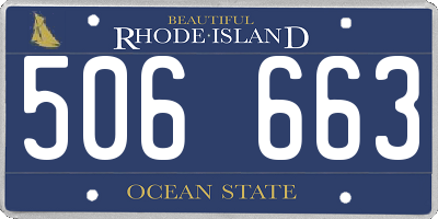 RI license plate 506663