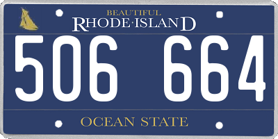 RI license plate 506664