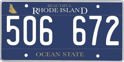 RI license plate 506672