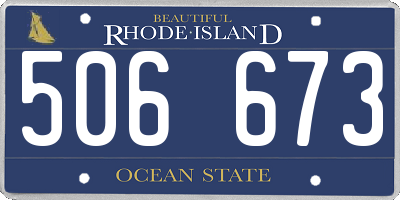 RI license plate 506673