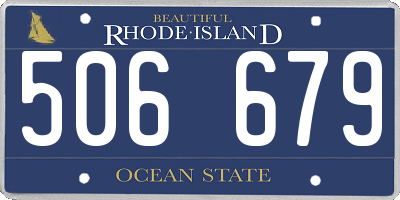 RI license plate 506679