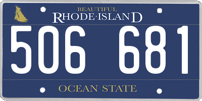 RI license plate 506681