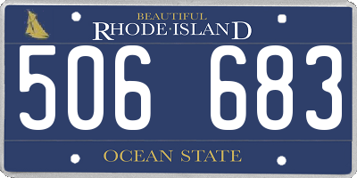 RI license plate 506683
