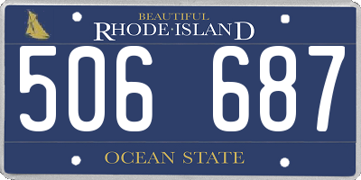 RI license plate 506687