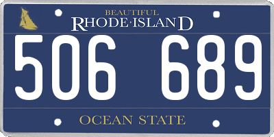 RI license plate 506689