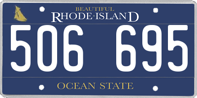 RI license plate 506695