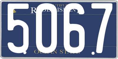 RI license plate 5067