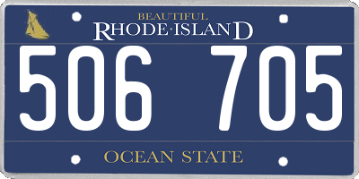 RI license plate 506705
