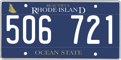 RI license plate 506721