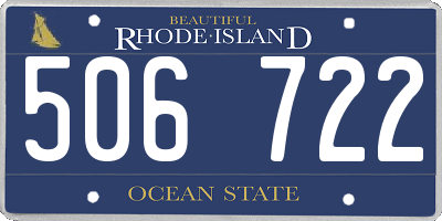 RI license plate 506722