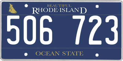 RI license plate 506723