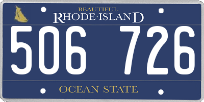 RI license plate 506726