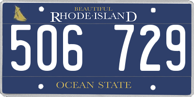 RI license plate 506729