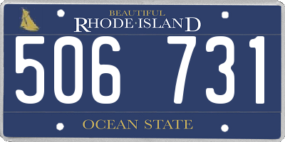 RI license plate 506731