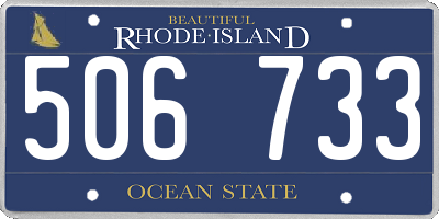 RI license plate 506733