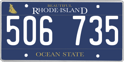 RI license plate 506735