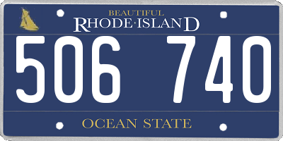 RI license plate 506740