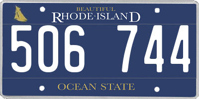 RI license plate 506744
